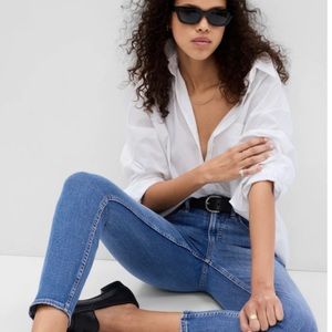 ELLEN TRACY Sculpt Denim Medium Wash Indigo Jeans~ Mid Rise Skinny 6/28